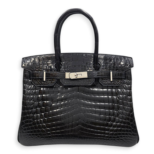 Birkin 30 Black in Shiny Niloticus Palladium hardware CL2607-22194 1