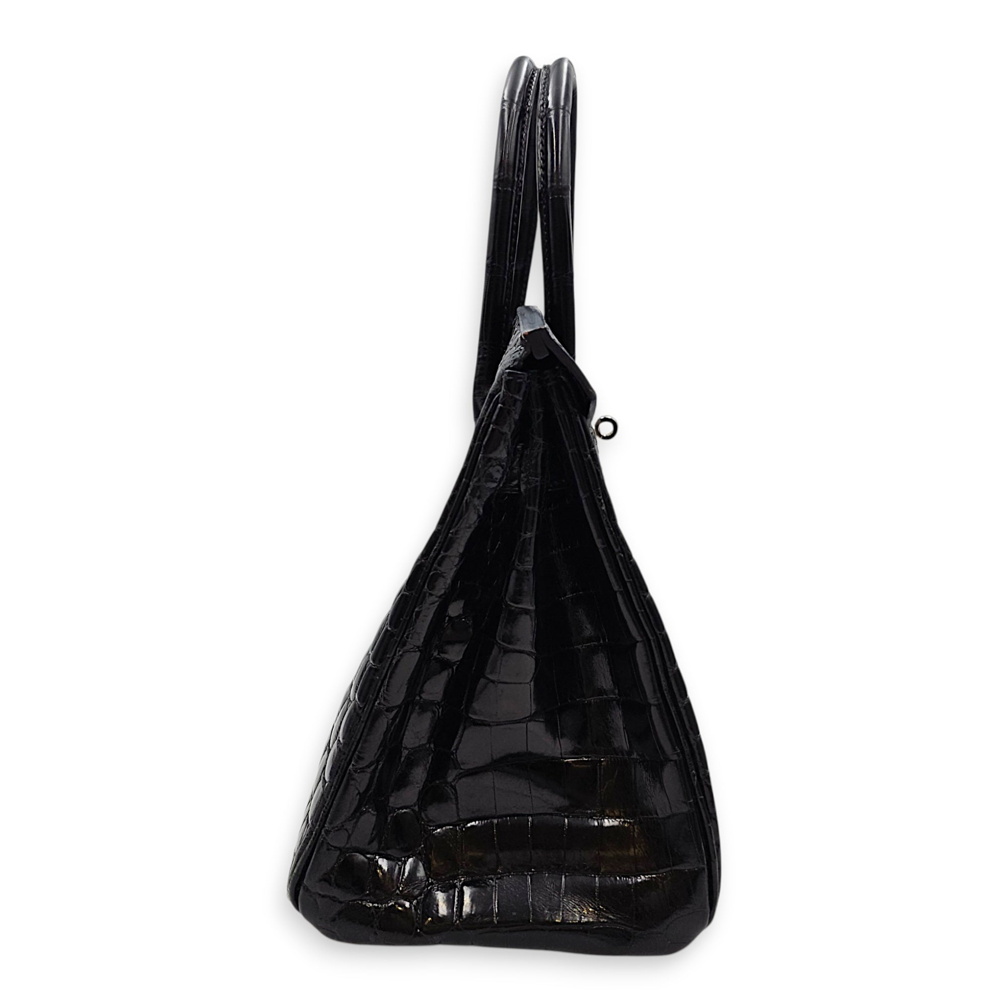 Birkin 30 Black in Shiny Niloticus Palladium hardware CL2607-22194 3