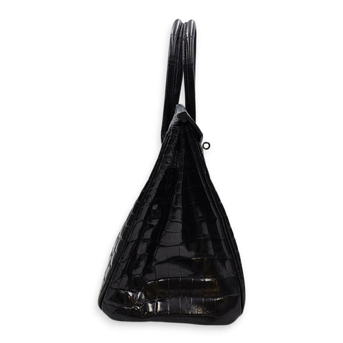 Birkin 30 Black in Shiny Niloticus Palladium hardware CL2607-22194 3