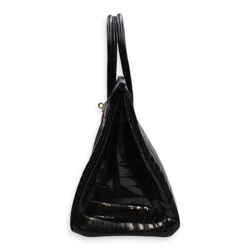 Birkin 30 Black in Shiny Niloticus Palladium hardware CL2607-22194 4