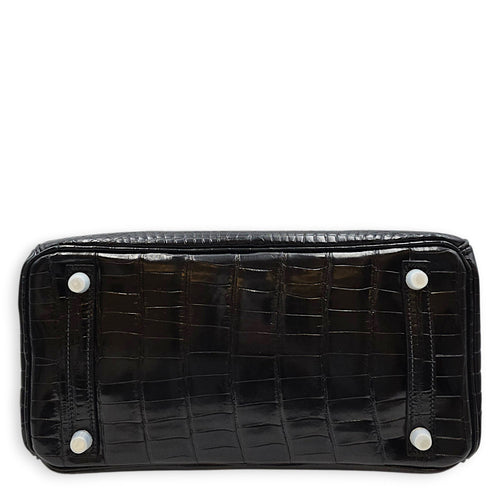 Birkin 30 Black in Shiny Niloticus Palladium hardware CL2607-22194 5