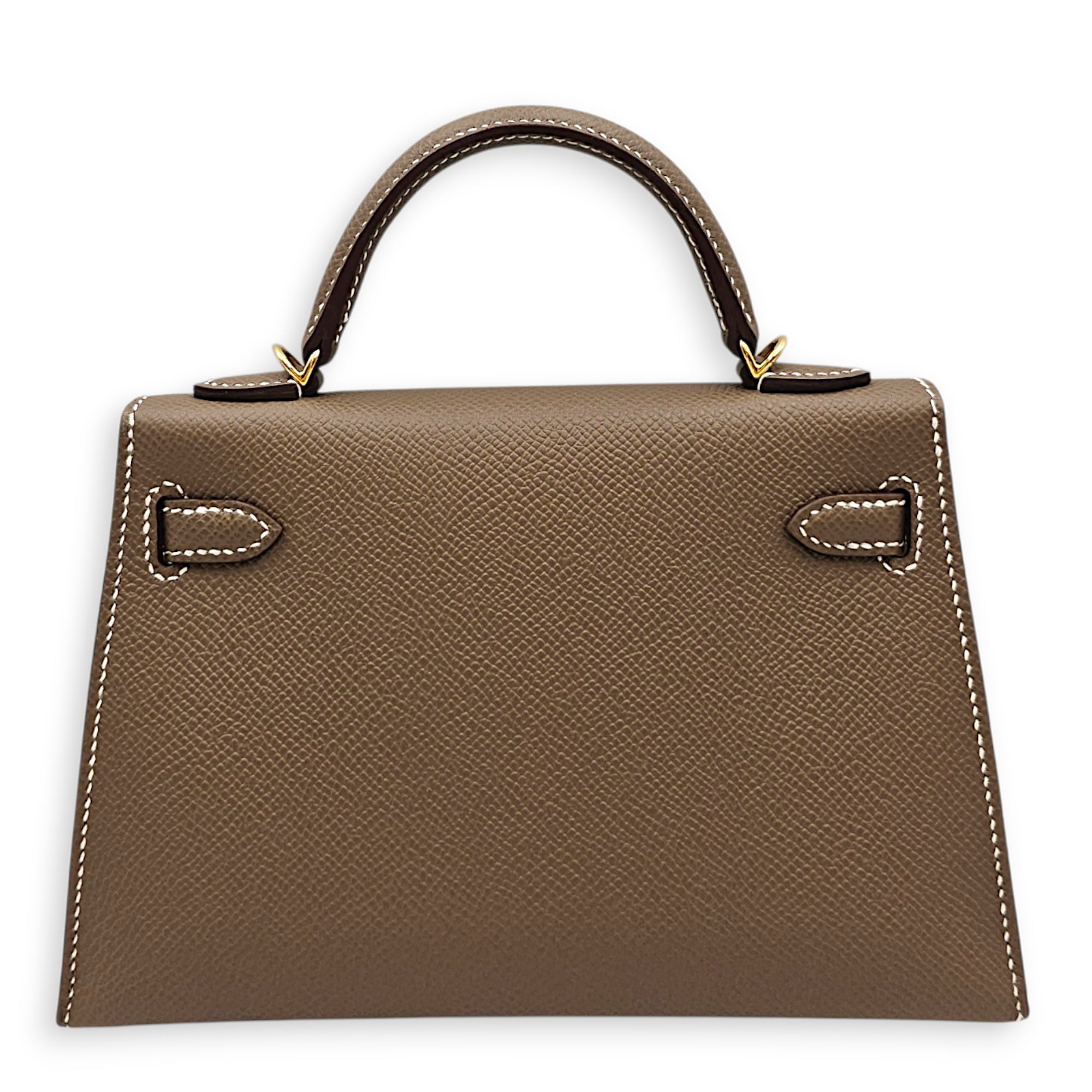 Sellier Kelly 20 Etoupe in Epsom Gold hardware CL2607-22199 2