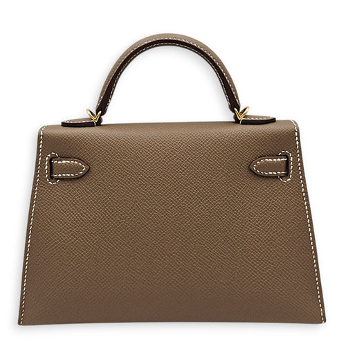 Sellier Kelly 20 Etoupe in Epsom Gold hardware CL2607-22199 2