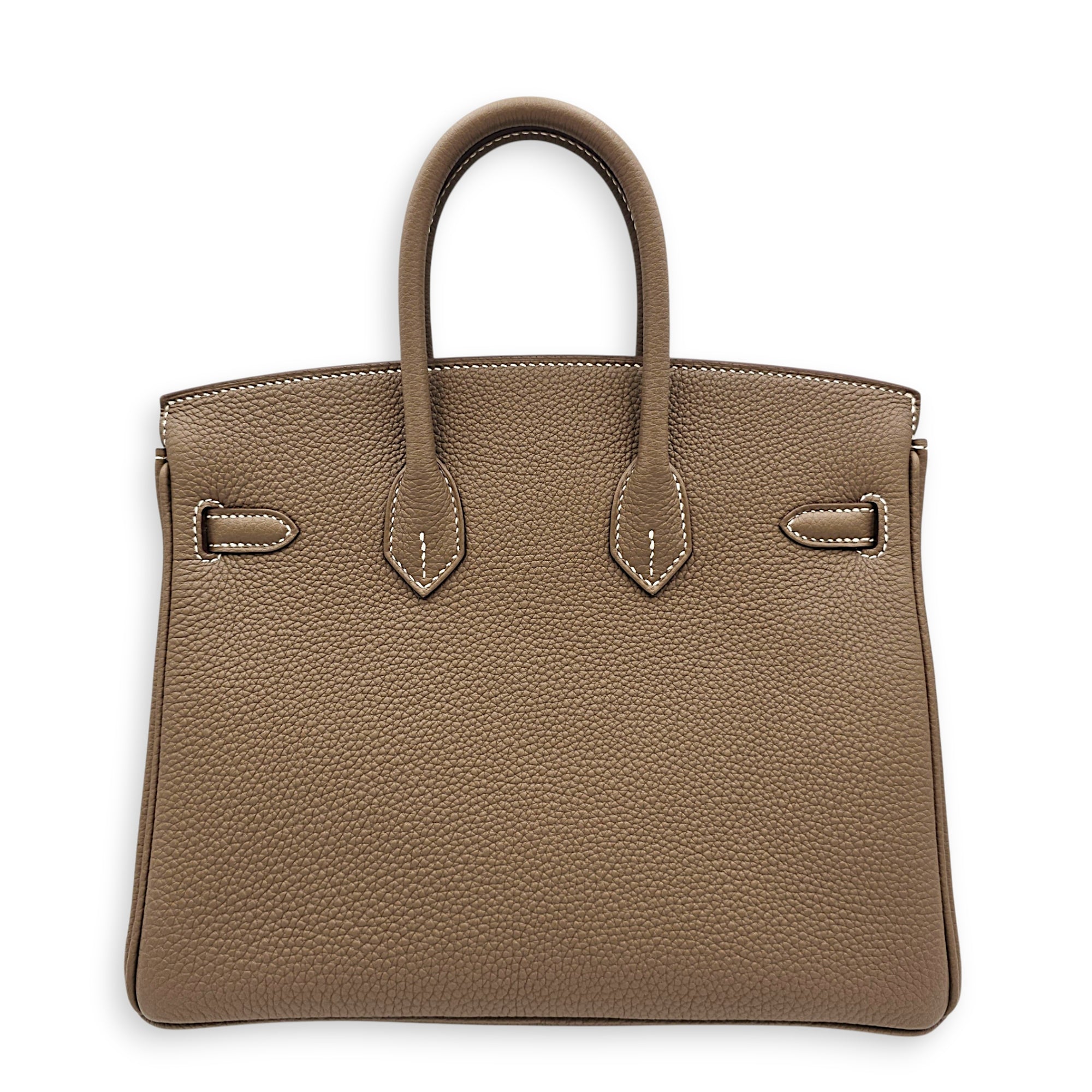 Birkin 25 Etoupe in Togo Palladium hardware CL2607-22201 2