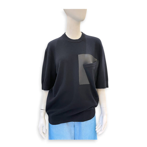 Crewneck Sweater with front pocket Medium Blue Ready-To-Wear in Wool CL2607-22208 1