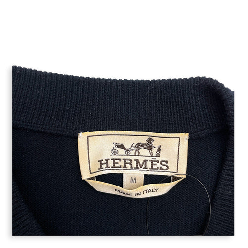 Crewneck Sweater with front pocket Medium Blue Ready-To-Wear in Wool CL2607-22208 3