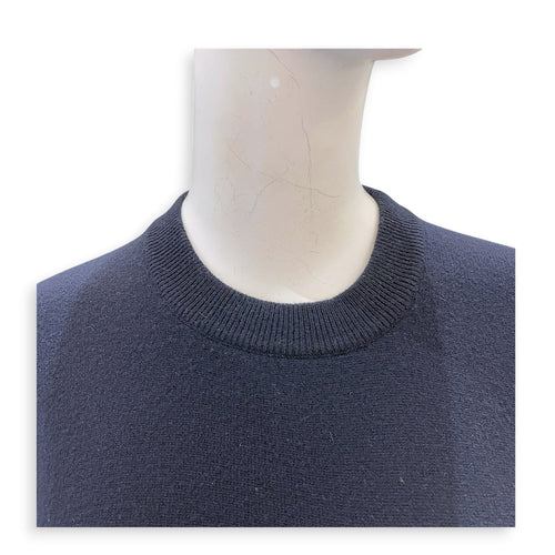 Crewneck Sweater with front pocket Medium Blue Ready-To-Wear in Wool CL2607-22208 4