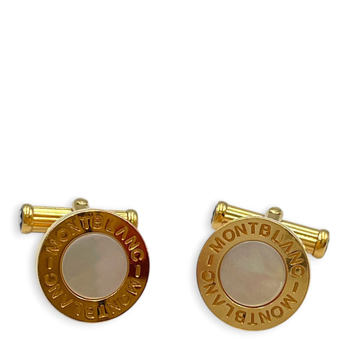 Gold Cufflinks with Mother of Pearl Gold hardware CL2607-22209 1