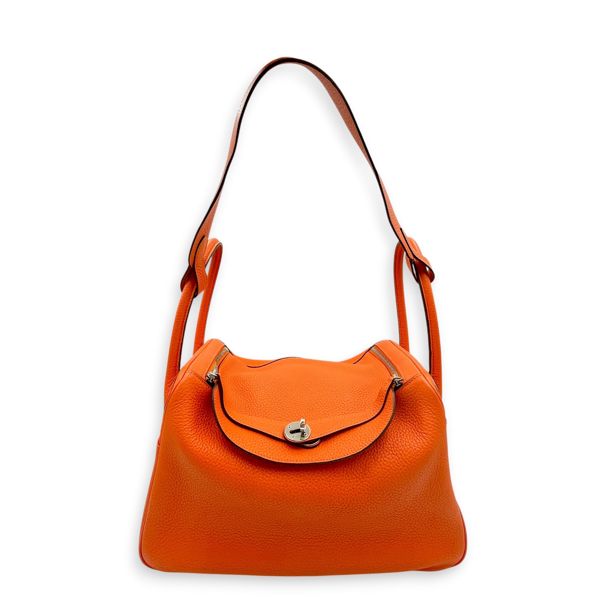 Lindy 34 Orange in Clemence Palladium hardware