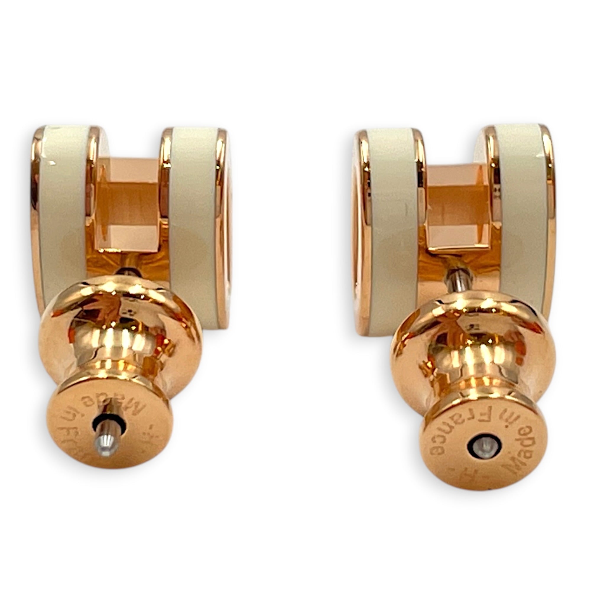 Mini Pop H Blanc Earrings Rose Gold hardware CL2607-22218 2