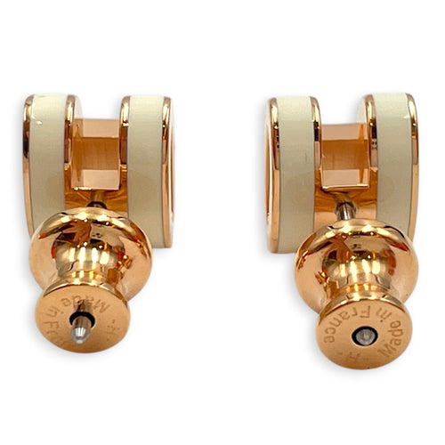 Mini Pop H Blanc Earrings Rose Gold hardware CL2607-22218 2