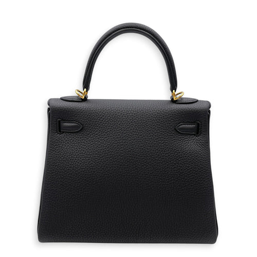 Kelly 25 Black in Togo Gold hardware CL2607-22220 2