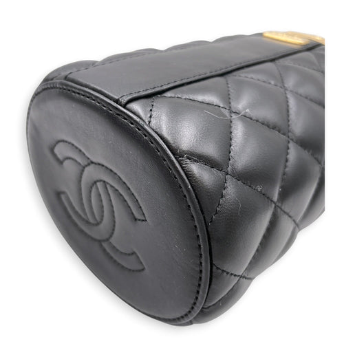 Crown Vanity Case Black Crossbody Bag in Lambskin Gold hardware CL2607-22221 10