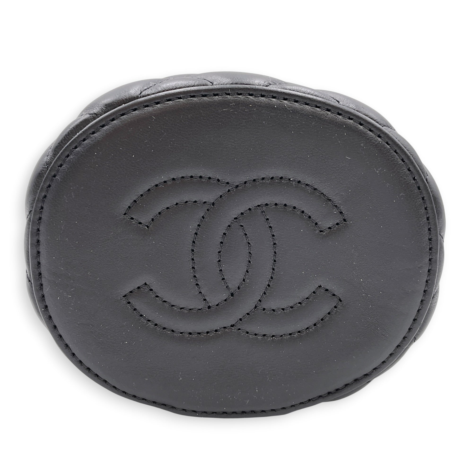 Crown Vanity Case Black Crossbody Bag in Lambskin Gold hardware CL2607-22221 5