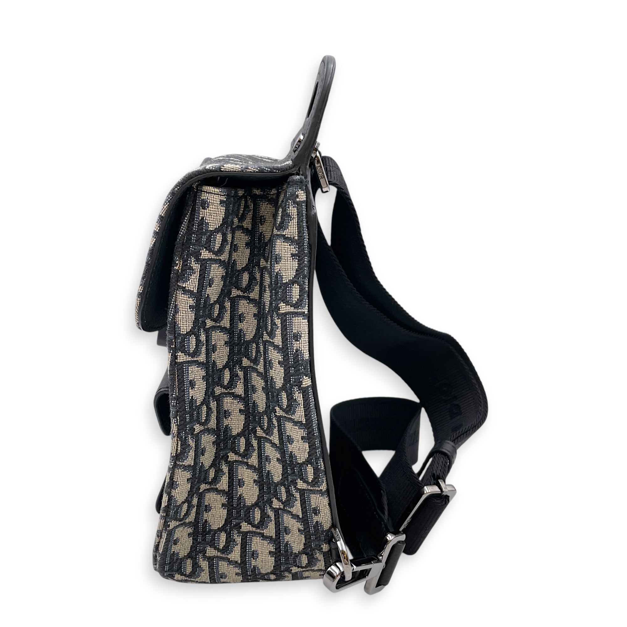 Gallop Sling Mini Blue Backpack in Canvas Silver hardware CL2607-22224 4