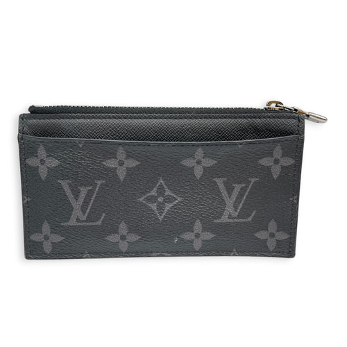 Monogram Eclipse Coin Card Holder Grey Card Holder in Canvas Silver hardware