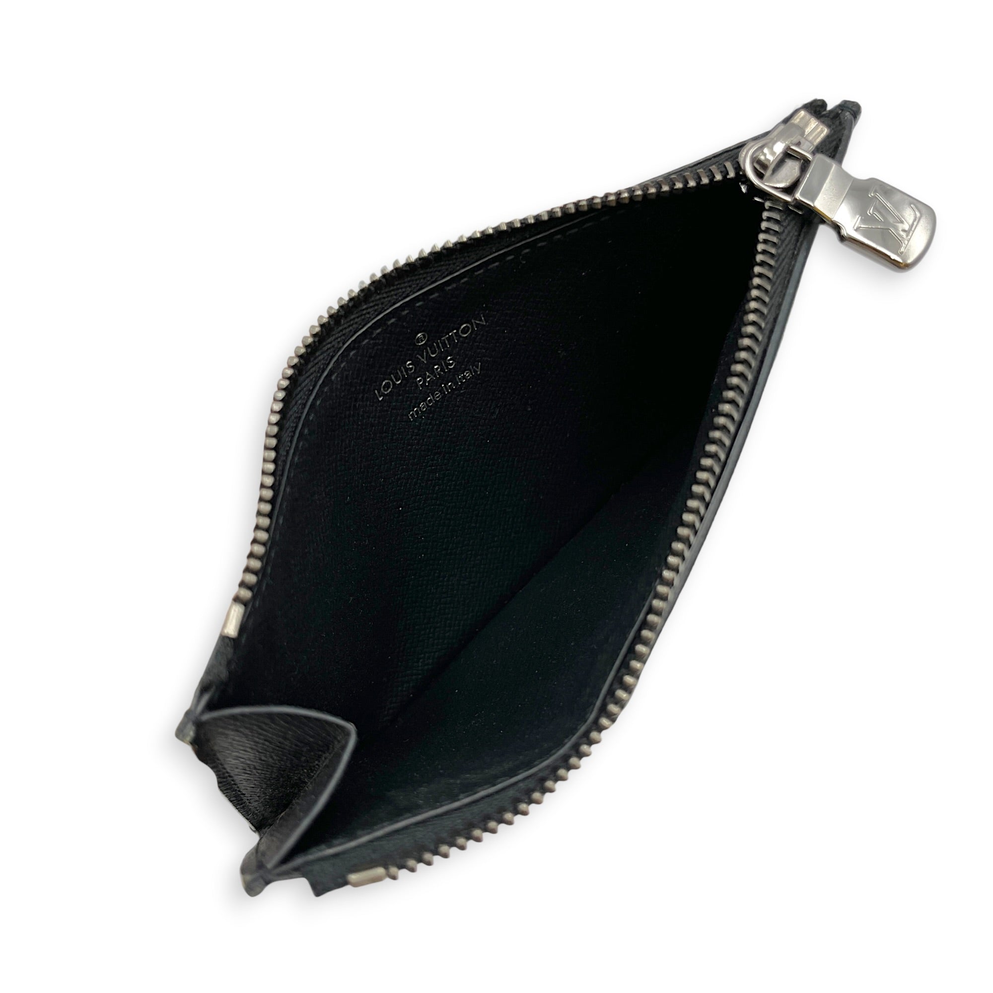 Monogram Eclipse Coin Card Holder Grey Card Holder in Canvas Silver hardware