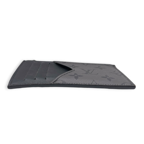 Monogram Eclipse Coin Card Holder Grey Card Holder in Canvas Silver hardware