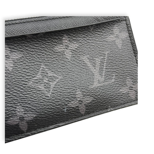 Monogram Eclipse Coin Card Holder Grey Card Holder in Canvas Silver hardware