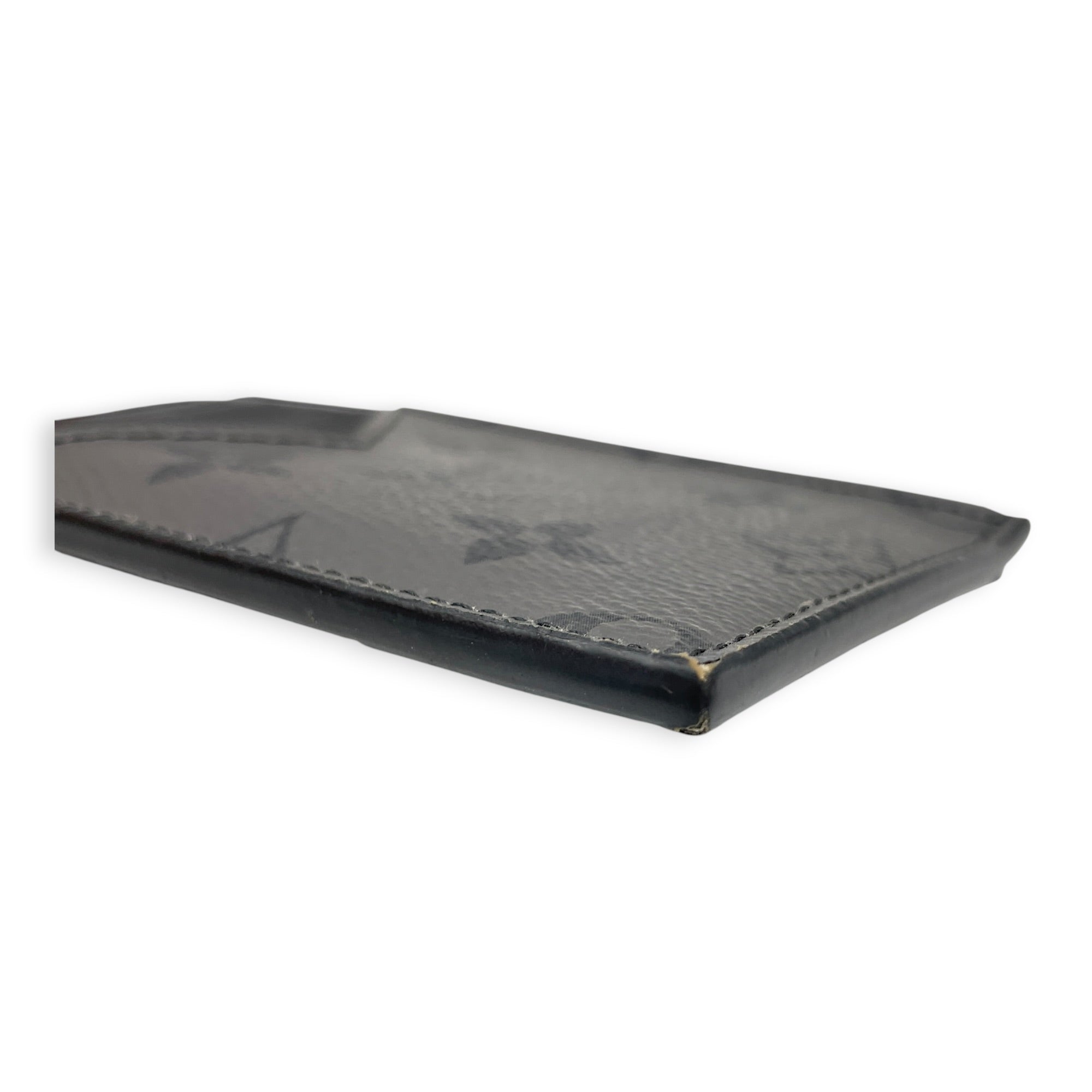 Monogram Eclipse Coin Card Holder Grey Card Holder in Canvas Silver hardware