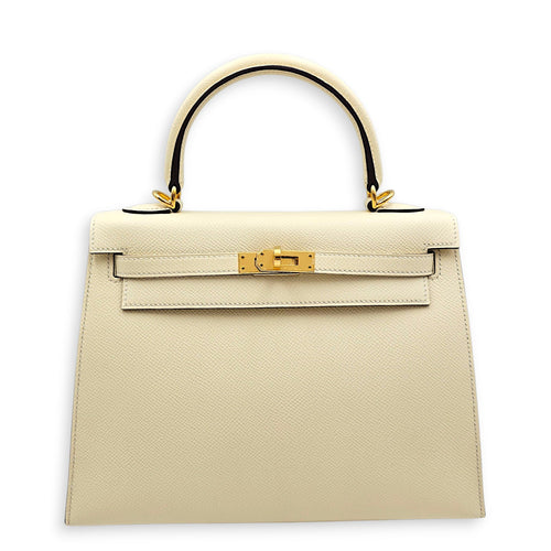 Sellier Kelly 25 Nata in Epsom Gold hardware CL2607-22227 1