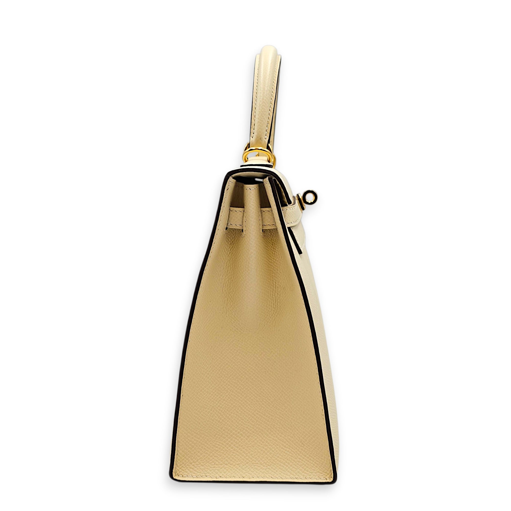 Sellier Kelly 25 Nata in Epsom Gold hardware CL2607-22227 4