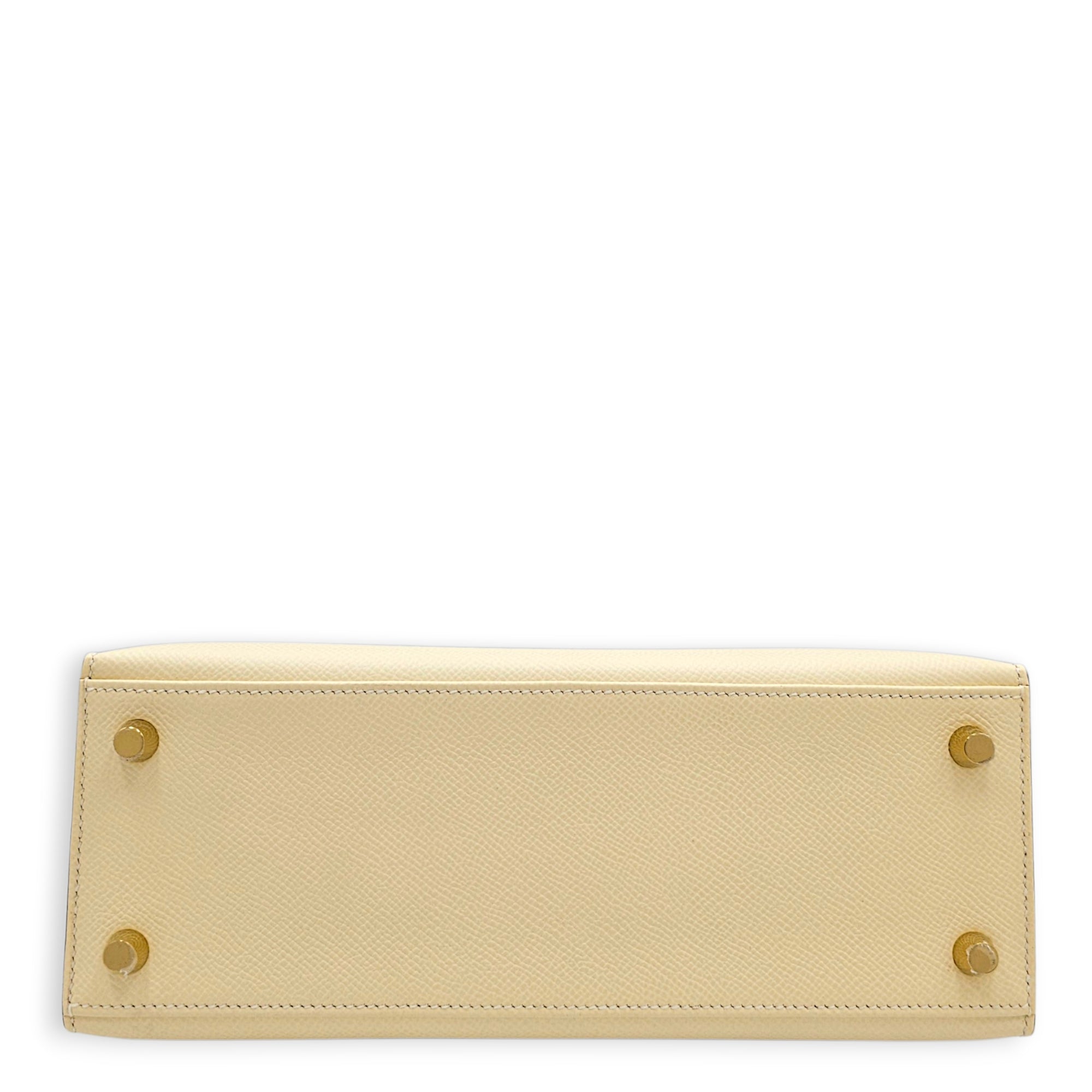 Sellier Kelly 25 Nata in Epsom Gold hardware CL2607-22227 5