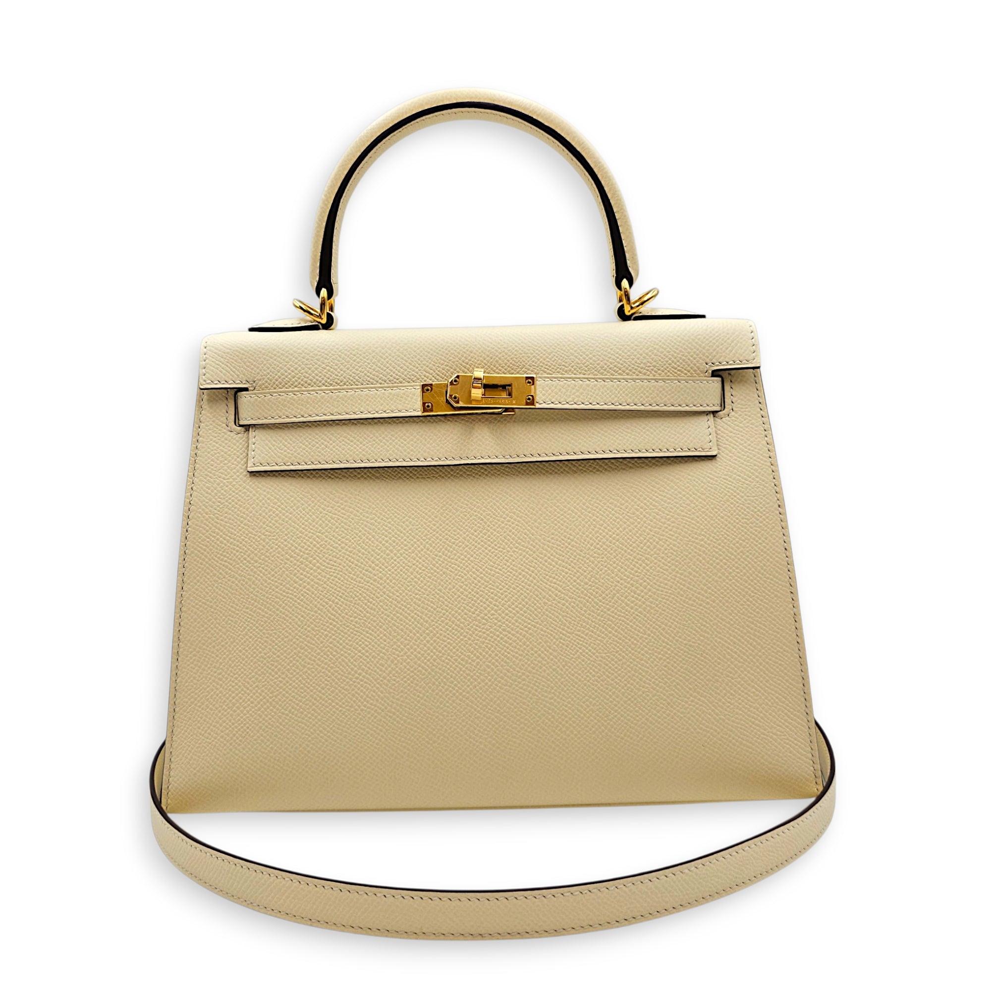Sellier Kelly 25 Nata in Epsom Gold hardware CL2607-22227 9