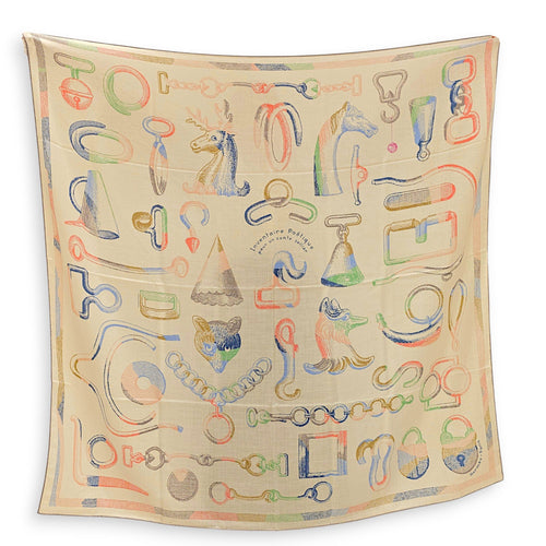 Inventaire Poetique  140 Blanc/Bleu/Vert Shawl CL2607-22232 1