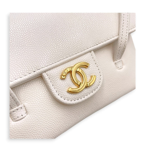 Preppy Mini White Shoulder Bag in Calfskin Gold hardware CL2607-22233 12