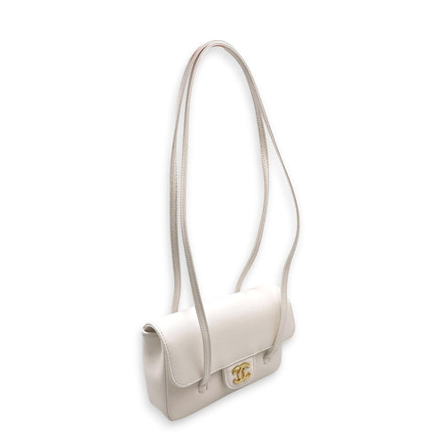 Preppy Mini White Shoulder Bag in Calfskin Gold hardware CL2607-22233 14