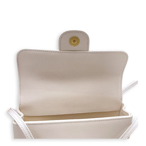 Preppy Mini White Shoulder Bag in Calfskin Gold hardware CL2607-22233 15