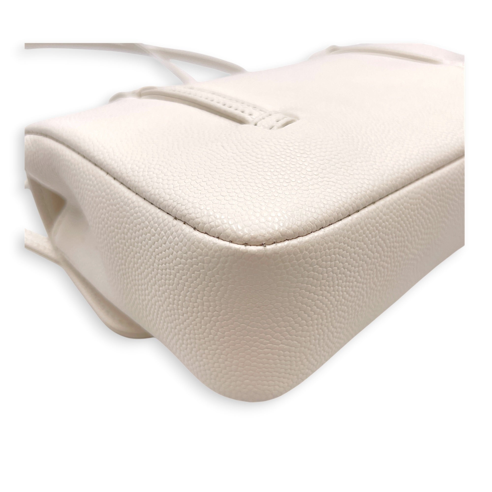 Preppy Mini White Shoulder Bag in Calfskin Gold hardware CL2607-22233 8