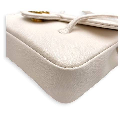 Preppy Mini White Shoulder Bag in Calfskin Gold hardware CL2607-22233 9
