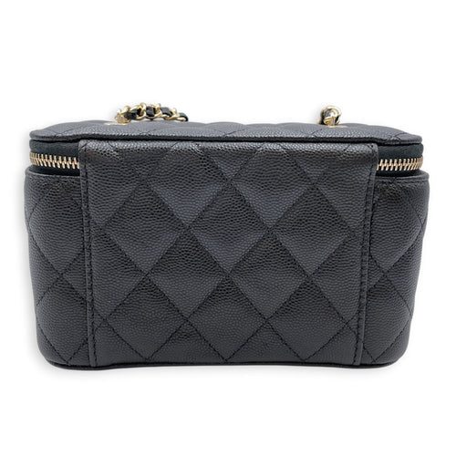 Vanity Case Black Crossbody Bag in Caviar Leather Gold hardware CL2607-22234 2