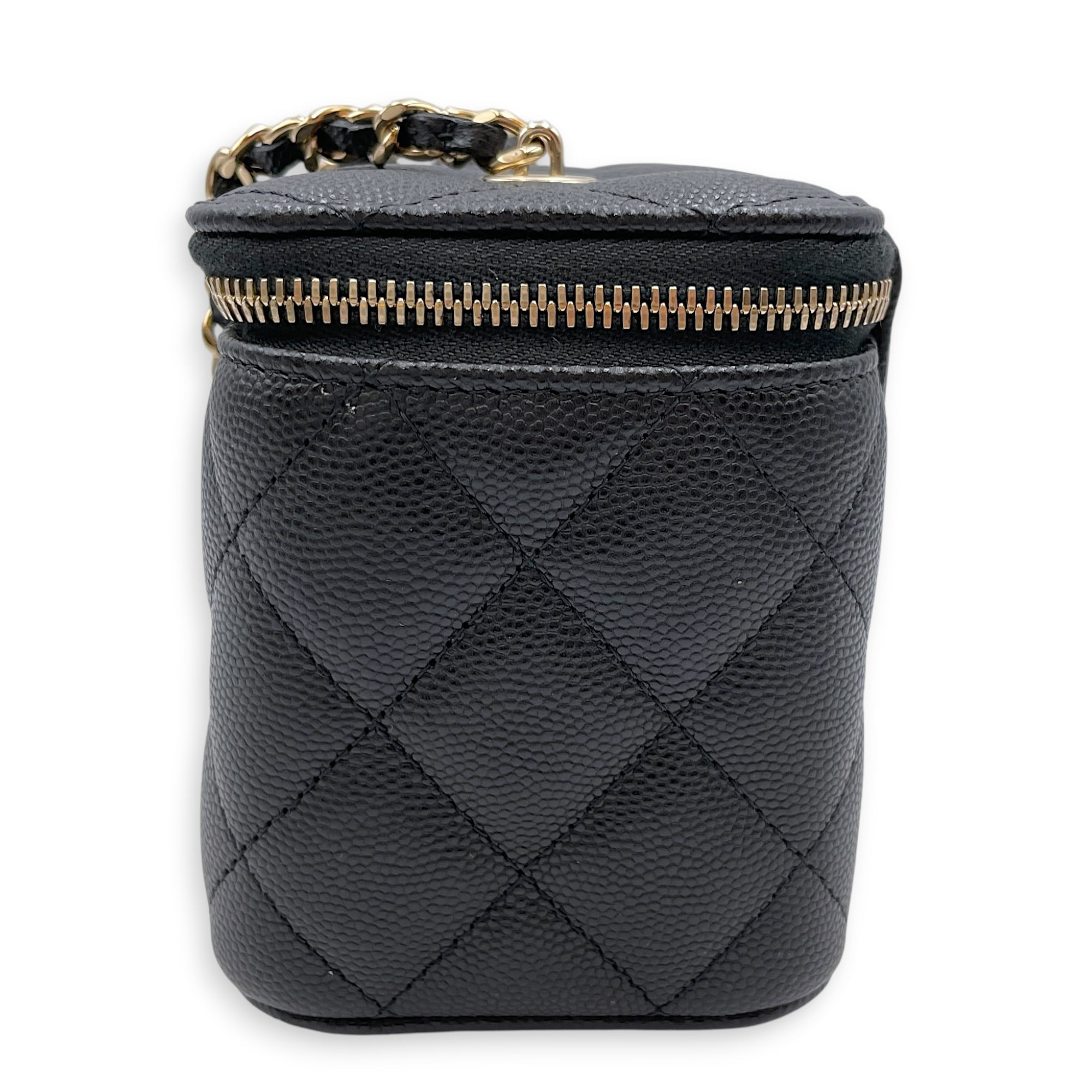 Vanity Case Black Crossbody Bag in Caviar Leather Gold hardware CL2607-22234 4