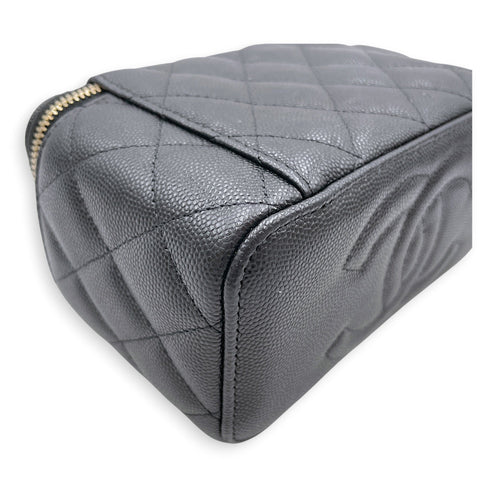 Vanity Case Black Crossbody Bag in Caviar Leather Gold hardware CL2607-22234 7