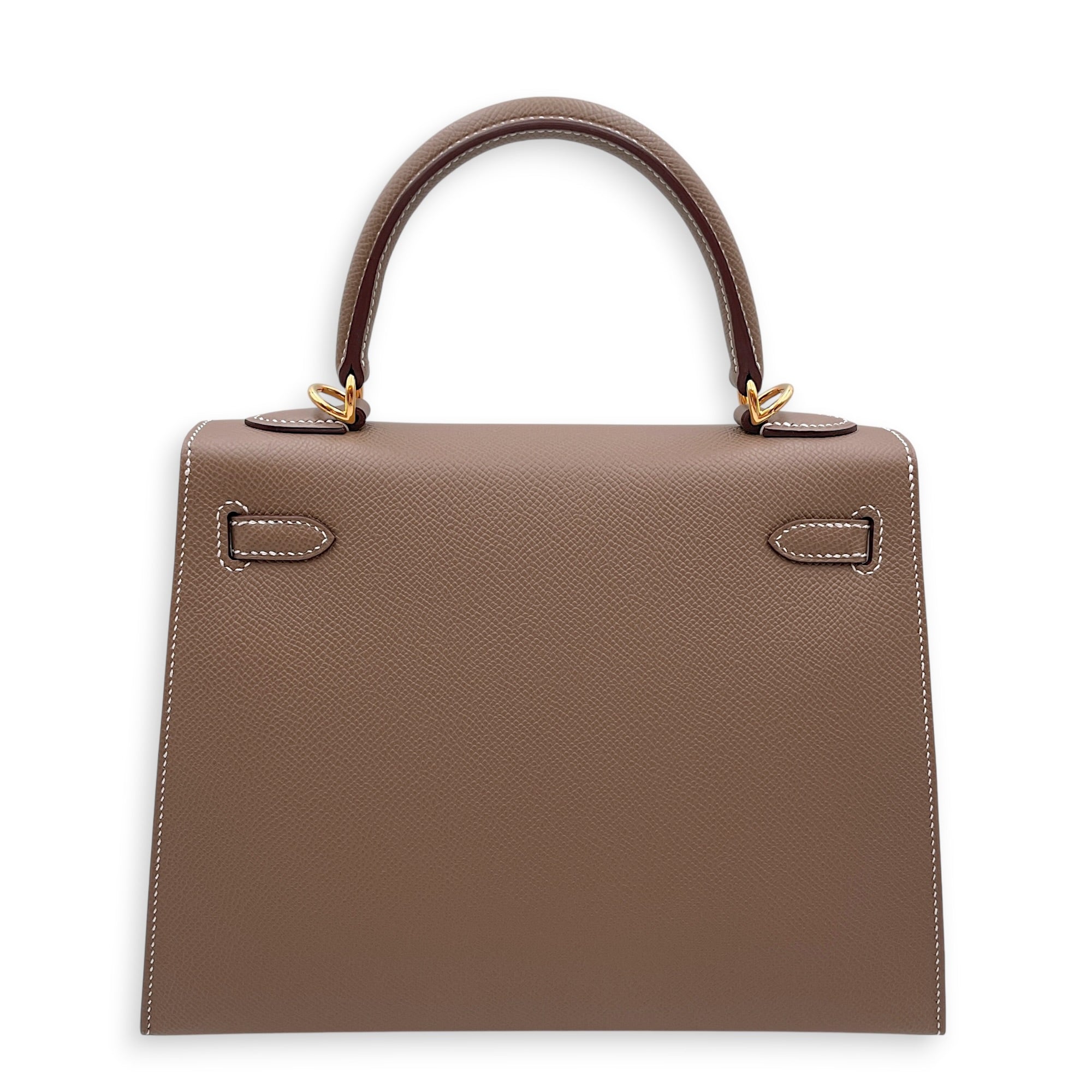 Sellier Kelly 25 Etoupe in Epsom Gold hardware CL2607-22235 2