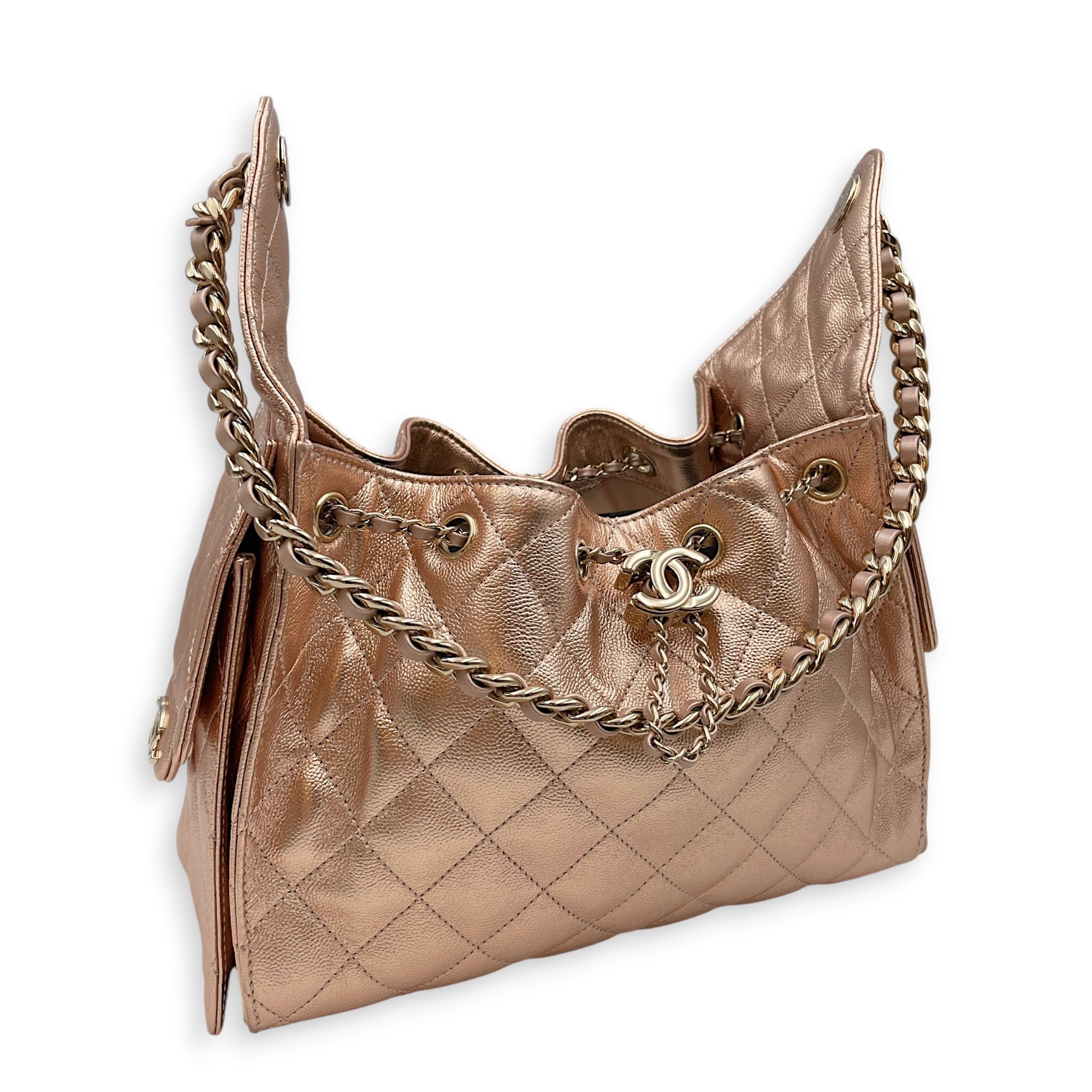 C25 Small  Champagne Gold  Shoulder Bag Rose Gold hardware CL2607-22236 10