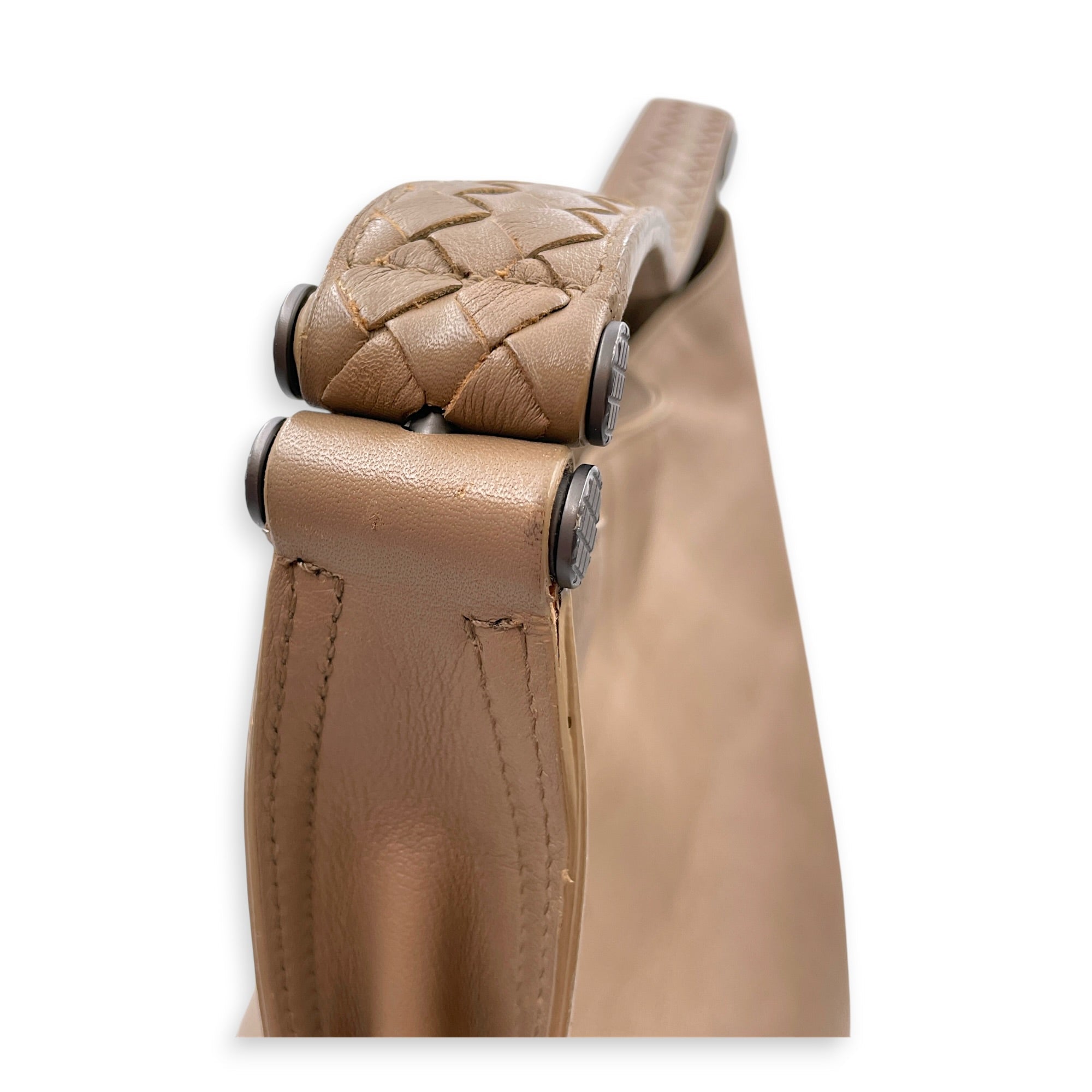 Hobo Brown Shoulder Bag in Nappa Leather Brunito hardware CL2607-22237 13