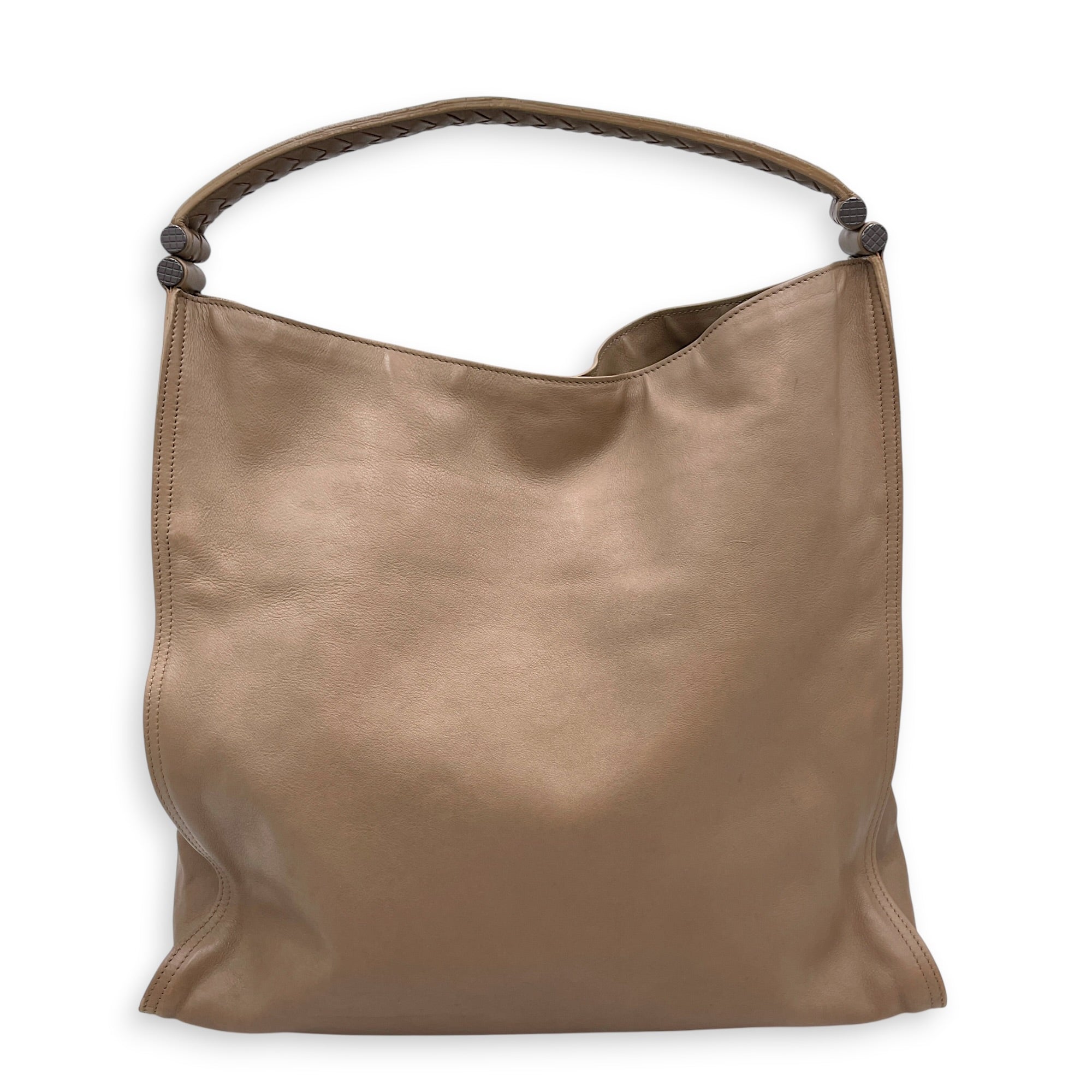 Hobo Brown Shoulder Bag in Nappa Leather Brunito hardware CL2607-22237 2