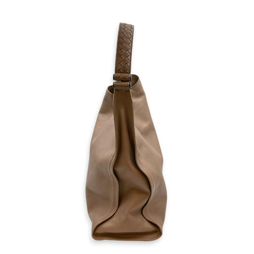 Hobo Brown Shoulder Bag in Nappa Leather Brunito hardware CL2607-22237 4