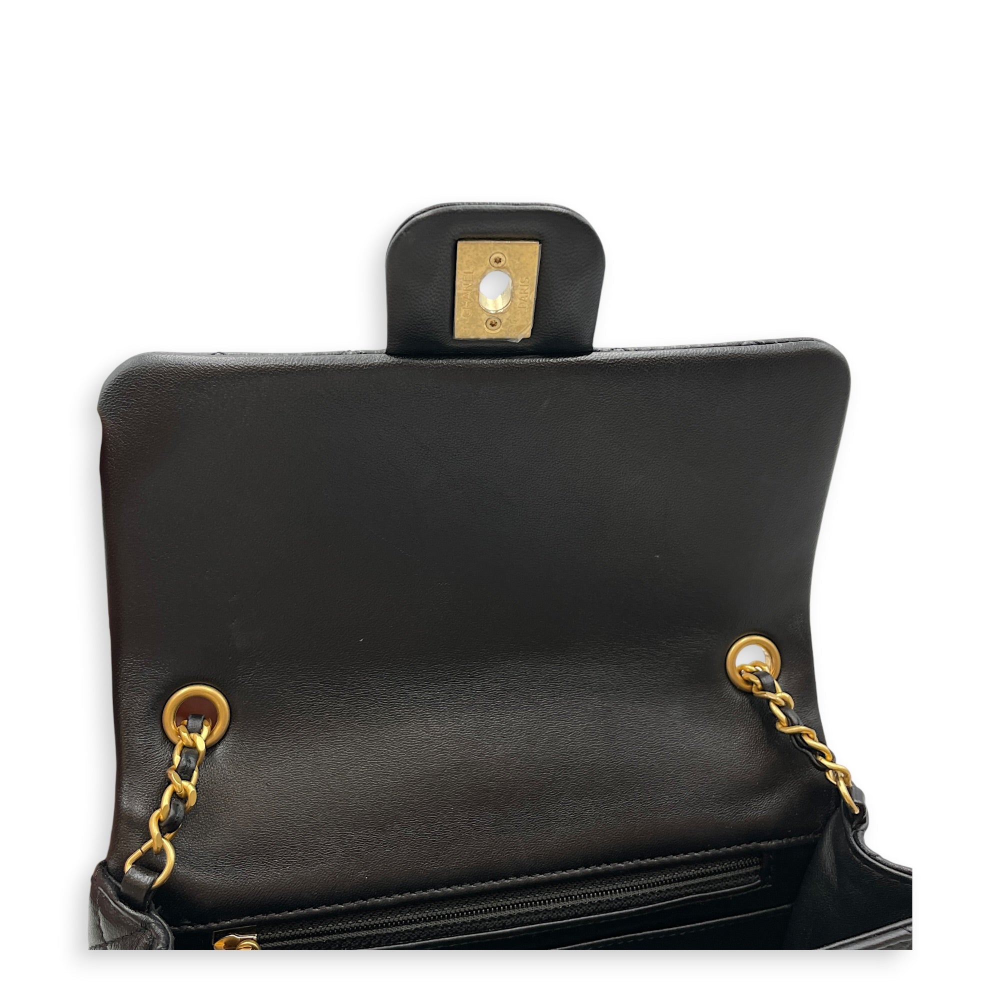 Square Flap Coco De Toi Mini Black Crossbody Bag in Lambskin Gold hardware CL2607-22240 11