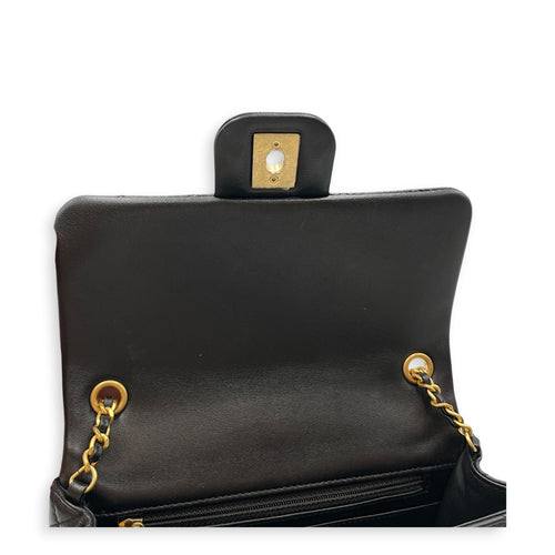 Square Flap Coco De Toi Mini Black Crossbody Bag in Lambskin Gold hardware CL2607-22240 11