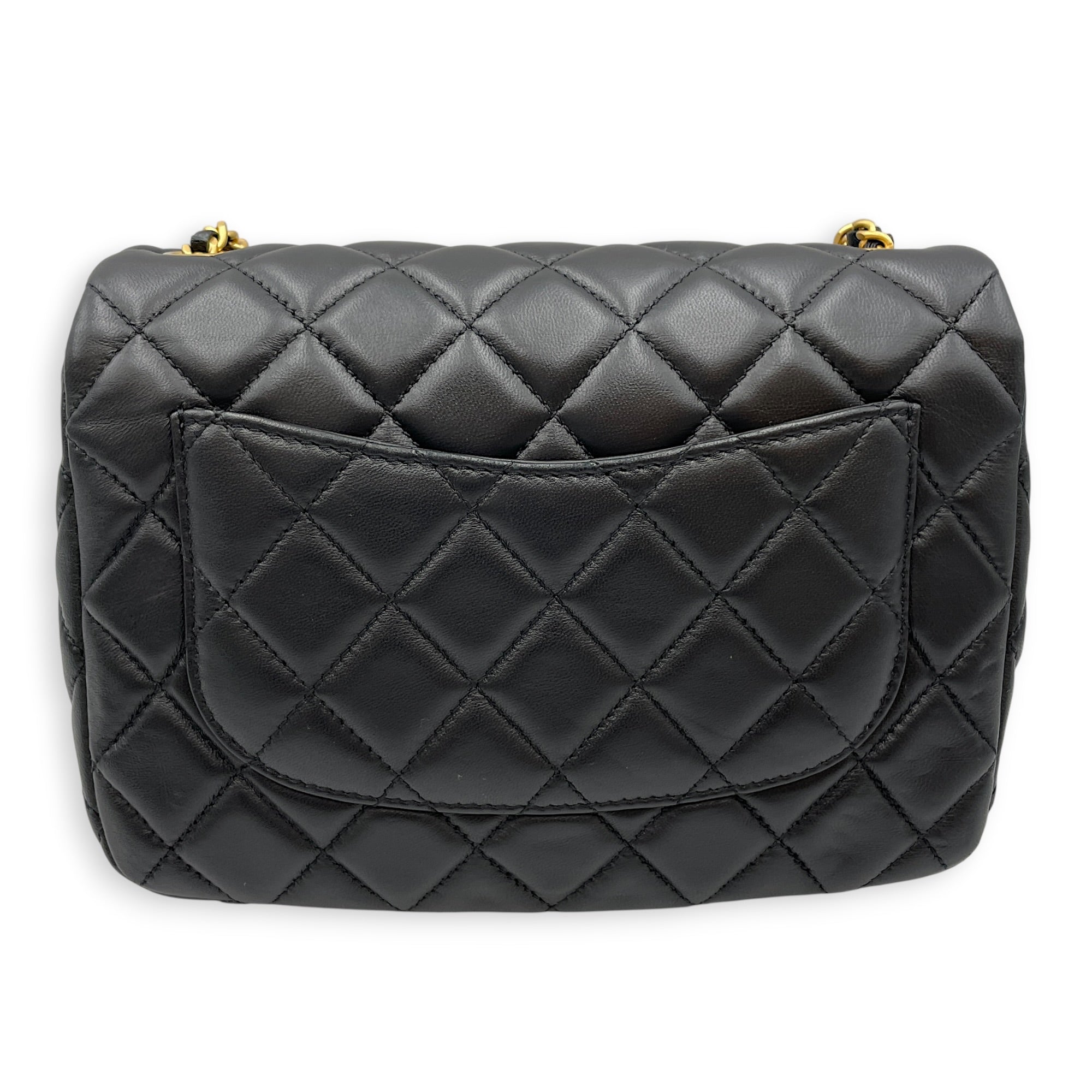 Square Flap Coco De Toi Mini Black Crossbody Bag in Lambskin Gold hardware CL2607-22240 2