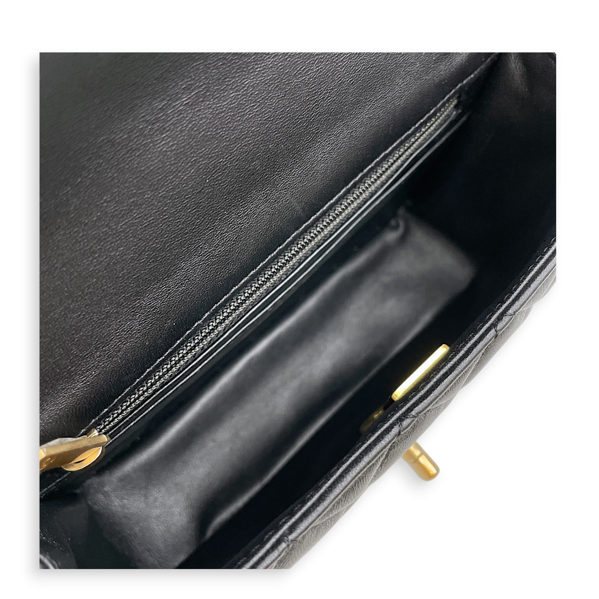 Square Flap Coco De Toi Black Crossbody Bag in Lambskin Gold hardware CL2607-22240 6