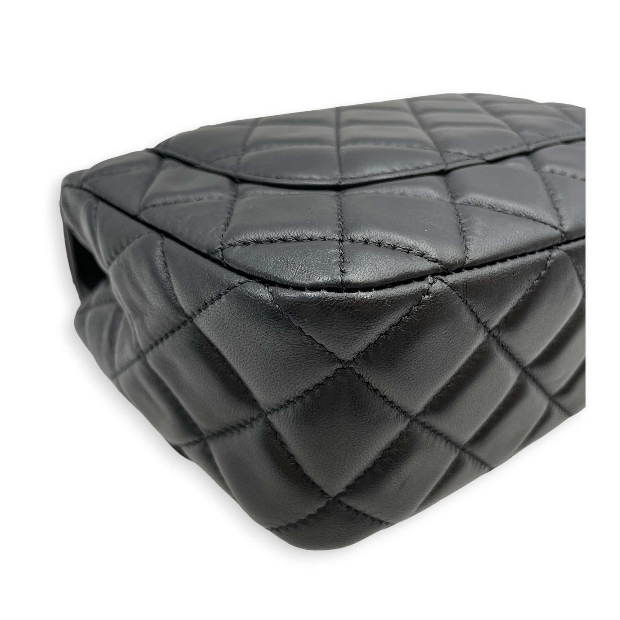 Square Flap Coco De Toi Mini Black Crossbody Bag in Lambskin Gold hardware CL2607-22240 7
