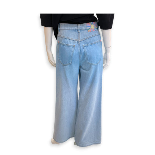 Light Wash blue Denim Jeans with rainbow -coloured button Size 36  Blue Ready-To-Wear in Cotton CL2607-22248 2