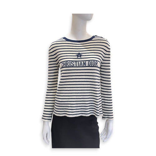 Diorivera Knit Top 42 Blue Ready-To-Wear in Linen CL2607-22250 1