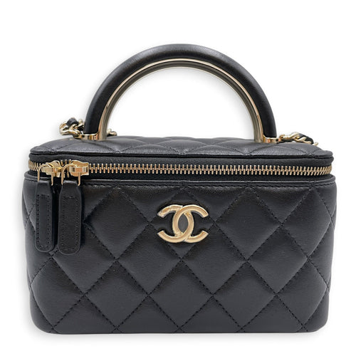 Vanity Case Black Crossbody Bag in Lambskin Gold hardware CL2607-22255 1